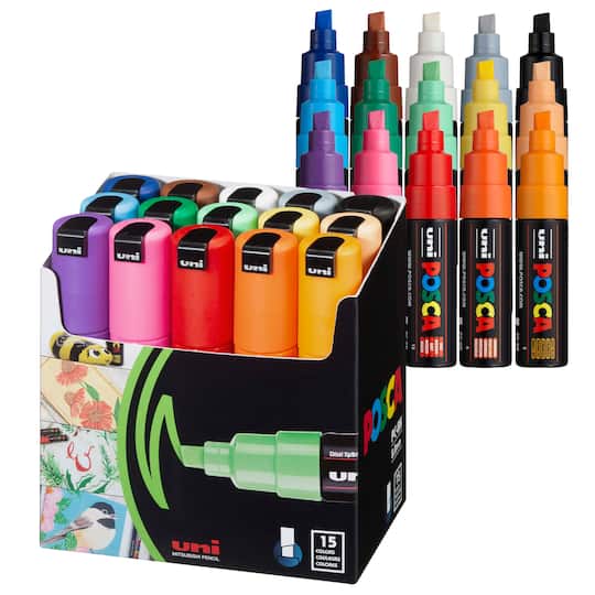 uni® POSCA PC-8K 8mm Broad Tip Water-Based Paint Markers